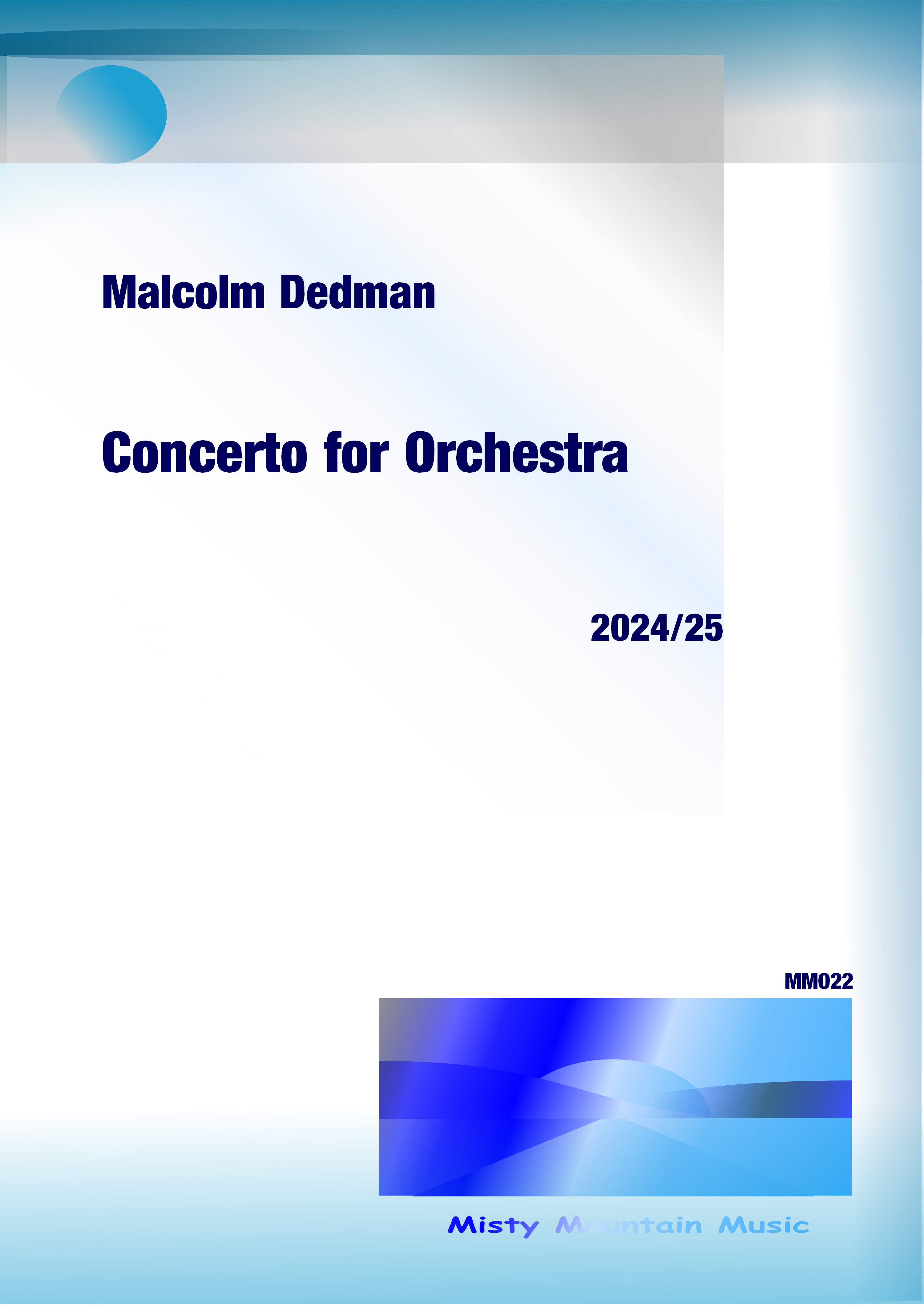 Cover for the score