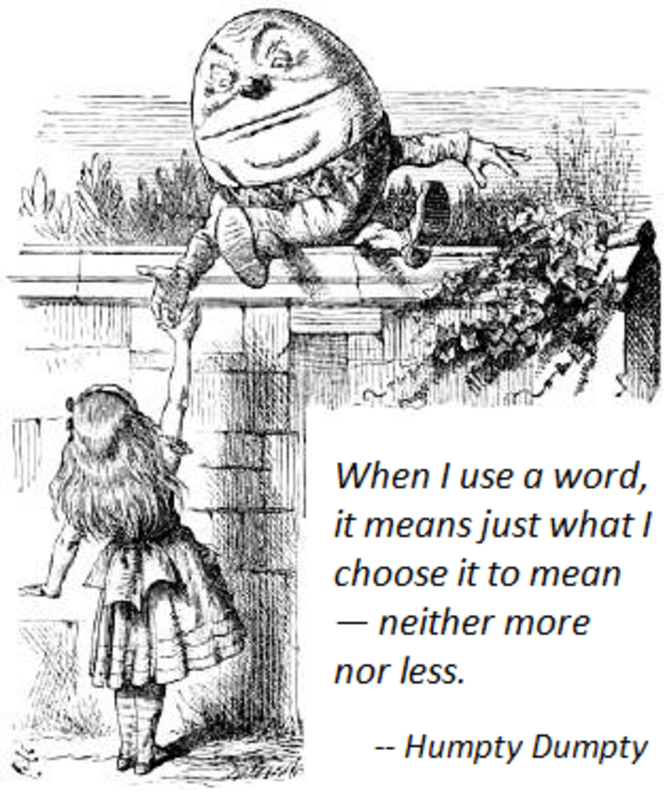 Humpty Dumpty and Alice